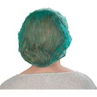 Bouffant Caps, Polypropylene, 21", Green Meunier Outillage Industriel