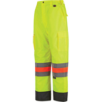 6041 Pantalon de contr&ocirc;le de la circulation pour l'hiver qu&eacute;b&eacute;cois, Polyester, T-petit, Jaune lime haute visibilit&eacute; Meunier Outillage Industriel