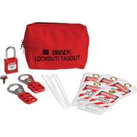 Lockout Tagout Kit with Nylon Safety Padlock in Pouch, Electrical Kit, 14 Components Meunier Outillage Industriel