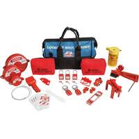 Lockout Tagout Kit with Nylon Safety Lockout Padlocks in Duffel Bag, Electrical/Valve Kit, 31 Components Meunier Outillage Industriel