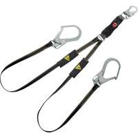 V-Series Welding Energy Absorbing Lanyard, 6', Rebar Hook Center, Snap Hook Leg Ends, Kevlar&reg;/Metal/Nylon Meunier Outillage Industriel