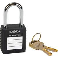 Lock for Lockouts, Safety Padlock, Keyed Different, Thermoplastic, 1-1/2" Width Meunier Outillage Industriel