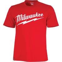 Heavy-Duty Short-Sleeved T-Shirt with Milwaukee<sup>®</sup> Logo, Men's, Small, Red SHC489 | Meunier Outillage Industriel