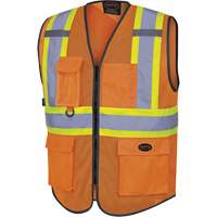 6960 Veste de s&eacute;curit&eacute; &agrave; maille en avant, Orange haute visibilit&eacute;, Moyen, Polyester Meunier Outillage Industriel