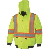 5023 Waterproof 7-in-1 Bomber Jacket, Polyester, High Visibility Lime-Yellow, Small Meunier Outillage Industriel