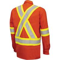 7743 FR-Tech&reg; Flame-Resistant Safety Shirt, Small, High Visibility Orange Meunier Outillage Industriel