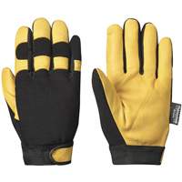 Mechanic's Style Insulated Ergonomic Gloves, Grain Goatskin Palm, Size Small SHE739 | Meunier Outillage Industriel