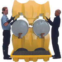 Syst&egrave;me de confinement Ultra-Drum sans drain pour 4 barils, 53" lo x 53" la x 77,8" ha, 3000 gal. US Capacit&eacute; Meunier Outillage Industriel