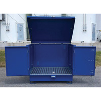 Palette de d&eacute;versement en acier avec couvercle rigide S-4 Ultra, 61" lo x 54,4" la x 52" h, Capacit&eacute; de charge 4700 lb Meunier Outillage Industriel
