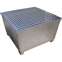 Ultra-IBC Spill Pallet en acier, Capacit&eacute; de d&eacute;versement 370 gal. US, 57,6" x 34,7" x 56,9" Meunier Outillage Industriel