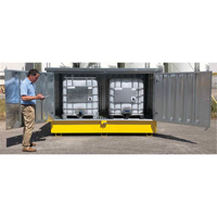 Ultra-Twin IBC en acier avec couvercle rigide, 123,4" lo x 73,4" la x 66,4" h, Capacit&eacute; de charge 12250 lb Meunier Outillage Industriel