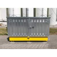 Ultra-Twin IBC en acier avec couvercle rigide, 123,4" lo x 73,4" la x 66,4" h, Capacit&eacute; de charge 12250 lb Meunier Outillage Industriel