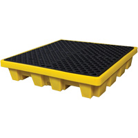 Ultra-Spill Pallet emboitable, 4 barils, Capacit&eacute; de d&eacute;versement 66 gal. US, 51" x 51" x 10" Meunier Outillage Industriel