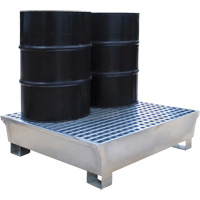 Ultra-Spill Pallet en acier, 2 barils, Capacit&eacute; de d&eacute;versement 68 gal. US, 47,2" x 31,4" x 17,4" Meunier Outillage Industriel