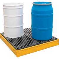 Ultra-Spill Pallet flexible, 4 barils, Capacit&eacute; de d&eacute;versement 66 gal. US, 48" x 48" x 7" Meunier Outillage Industriel