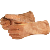 Endura&reg; 505BS Deluxe Brown Welding Gloves, Split Cowhide, Size Large Meunier Outillage Industriel