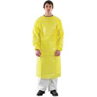 AlphaTec<sup>®</sup> 3000 Apron with Ultrasonically Welded Sleeves, Yellow SHG458 | Meunier Outillage Industriel