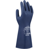 Gants r&eacute;sistants aux produits chimiques CN740, Taille Petit/7, 13" lo, Nitrile, 15 mils Meunier Outillage Industriel