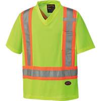 6989 Chandail pour la circulation en micromaille, T-petit, Jaune lime haute visibilit&eacute; Meunier Outillage Industriel