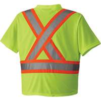 6989 Chandail pour la circulation en micromaille, T-petit, Jaune lime haute visibilit&eacute; Meunier Outillage Industriel