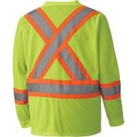 6985 Chandail de s&eacute;curit&eacute; &agrave; manches longues pour circulation en micromaille, Petit, Jaune lime haute visibilit&eacute; Meunier Outillage Industriel
