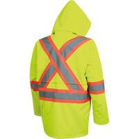 5628 Manteau de s&eacute;curit&eacute; imperm&eacute;able The Rock, Polyester/Polyur&eacute;thane, Jaune lime haute visibilit&eacute;, Petit Meunier Outillage Industriel