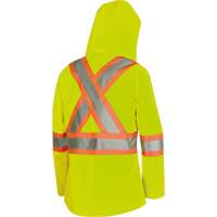 5628W Parka matelass&eacute; de s&eacute;curit&eacute; 300D The Rock, Polyester/Polyur&eacute;thane, Jaune lime haute visibilit&eacute;, T-petit Meunier Outillage Industriel