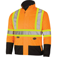 5770 Manteau de s&eacute;curit&eacute; imperm&eacute;able r&eacute;versible, Polyester/Polyur&eacute;thane, Orange haute visibilit&eacute;, Petit Meunier Outillage Industriel