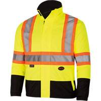 5771 Manteau de s&eacute;curit&eacute; imperm&eacute;able r&eacute;versible, Polyester/Polyur&eacute;thane, Jaune lime haute visibilit&eacute;, Petit Meunier Outillage Industriel