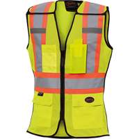 489 Veste de s&eacute;curit&eacute; d&eacute;tachable haute visibilit&eacute;, Jaune lime haute visibilit&eacute;, T-petit, Polyester Meunier Outillage Industriel