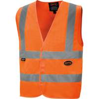High-Visibility Tricot Safety Vest, High Visibility Orange, Small, Polyester, CSA Z96 Class 2 - Level 2 SHI011 | Meunier Outillage Industriel