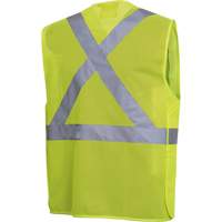 Mesh Safety Vest with 2" Tape, High Visibility Lime-Yellow, 4X-Large/5X-Large, Polyester, CSA Z96 Class 2 - Level 2 SHI028 | Meunier Outillage Industriel