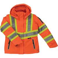 Womens Insulated Flex Safety Jacket, Polyester, High Visibility Orange, X-Small Meunier Outillage Industriel