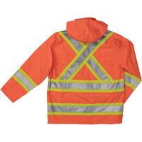 Ripstop Safety Rain Jacket, Polyester, X-Small, High Visibility Orange Meunier Outillage Industriel