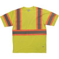 Short Sleeve Safety T-Shirt, Cotton, X-Small, High Visibility Lime-Yellow Meunier Outillage Industriel