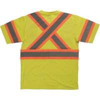Short Sleeve Safety T-Shirt, Cotton, X-Small, High Visibility Lime-Yellow Meunier Outillage Industriel