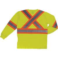 Long Sleeve Safety T-Shirt, Cotton, X-Small, High Visibility Lime-Yellow Meunier Outillage Industriel