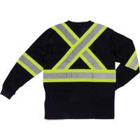 T-shirt de sécurité à manches longues, Coton, T-petit, Noir SHJ005 | Meunier Outillage Industriel