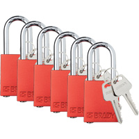 Lockout Padlock, Safety Padlock, Keyed Different, Aluminum, 1-1/2" Width SHJ185 | Meunier Outillage Industriel