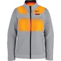M12 Heated Axis Jacket with Battery, Women's, Small, Grey Meunier Outillage Industriel
