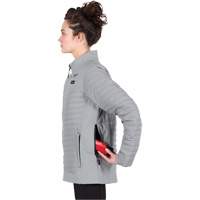 M12 Heated Axis Jacket with Battery, Women's, Small, Grey Meunier Outillage Industriel