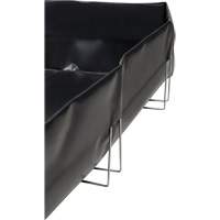 Berme &agrave; support en fil m&eacute;tallique, Capacit&eacute; 748 gal. US, 10' la x 10' lo x 12" h, Support en L Meunier Outillage Industriel