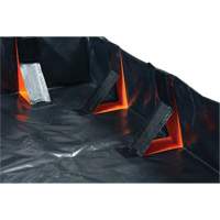 IBX Wall Pop-Up Berm, 268 US gal. Capacity, 6' W x 6' L x 12" H, Snap-Up Bracket Meunier Outillage Industriel