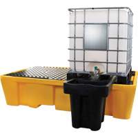 Double palette de d&eacute;versements IBC, Capacit&eacute; de d&eacute;versement 317 gal. US, 89" x 57" x 23" Meunier Outillage Industriel
