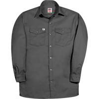 Premium Long-Sleeve Work Shirt, Men's, Small, Charcoal Meunier Outillage Industriel