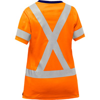 Bisley&reg; Women's X-Back Short Sleeve Shirt, Poly-Cotton, Small, High Visibility Orange Meunier Outillage Industriel