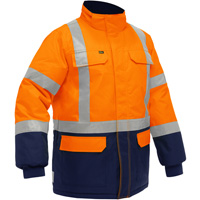 Bisley&reg; X-Back Extreme Cold Jacket with Navy Bottom, Polyester, High Visibility Orange, Small Meunier Outillage Industriel