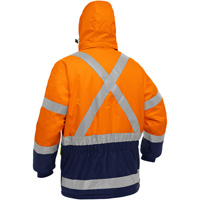 Bisley&reg; X-Back Extreme Cold Jacket with Navy Bottom, Polyester, High Visibility Orange, Small Meunier Outillage Industriel