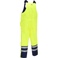 Salopette pour le froid extr&ecirc;me Bisley, Polyester, Petit, Jaune lime haute visibilit&eacute; Meunier Outillage Industriel