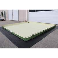 Easy-Riser Insta-Berm, 134 US gal. Capacity, 6' W x 6' L x 6" H, Hinge Bracket Meunier Outillage Industriel
